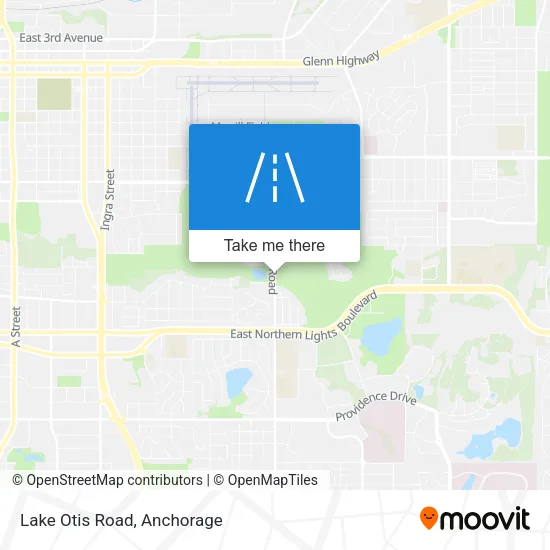 Lake Otis Road map