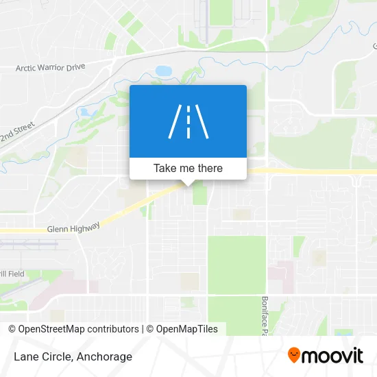 Lane Circle map