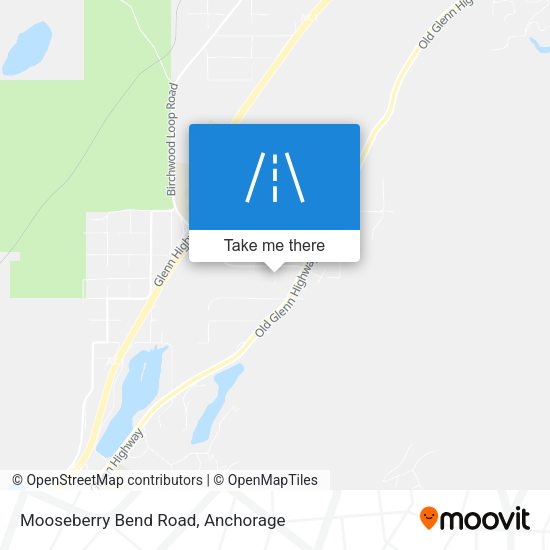 Mooseberry Bend Road map