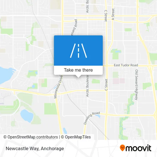 Newcastle Way map