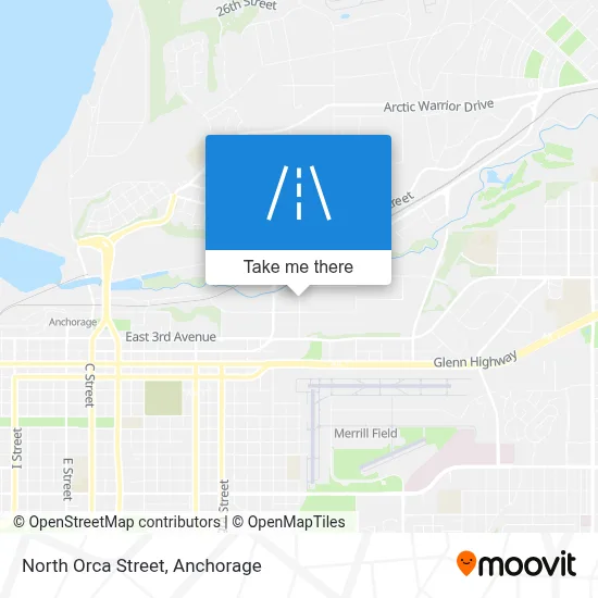 North Orca Street map