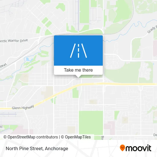 North Pine Street map