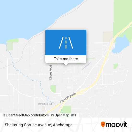 Sheltering Spruce Avenue map