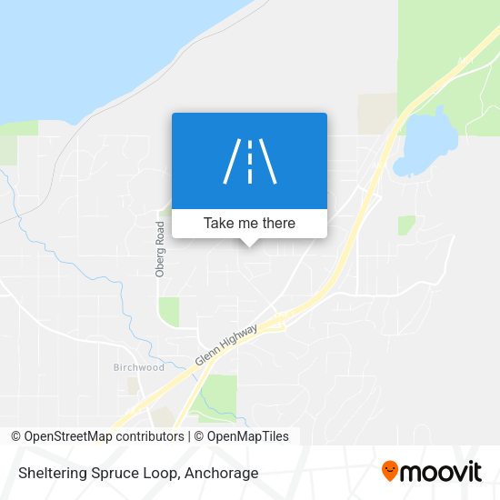 Sheltering Spruce Loop map