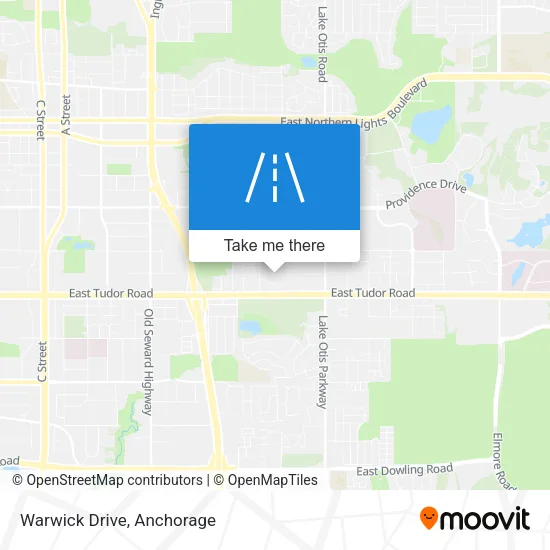 Warwick Drive map