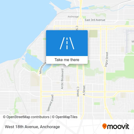 West 18th Avenue map