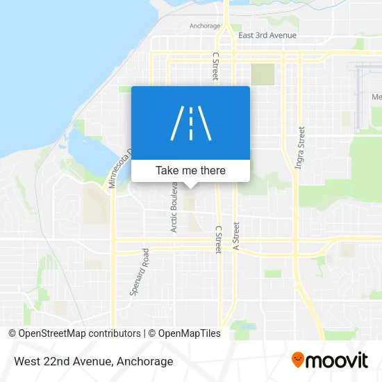 West 22nd Avenue map