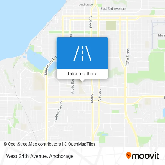 West 24th Avenue map