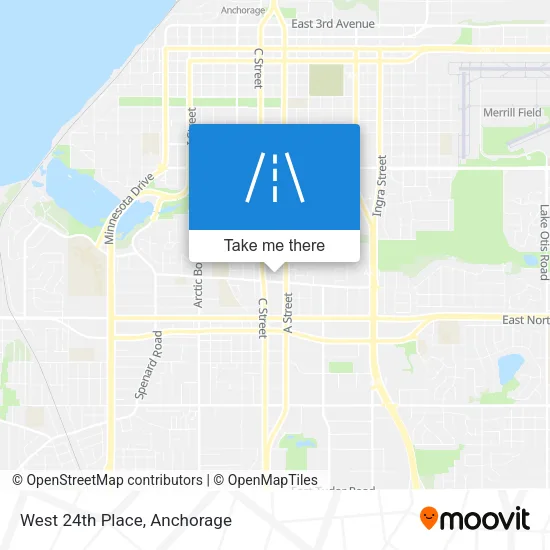 West 24th Place map