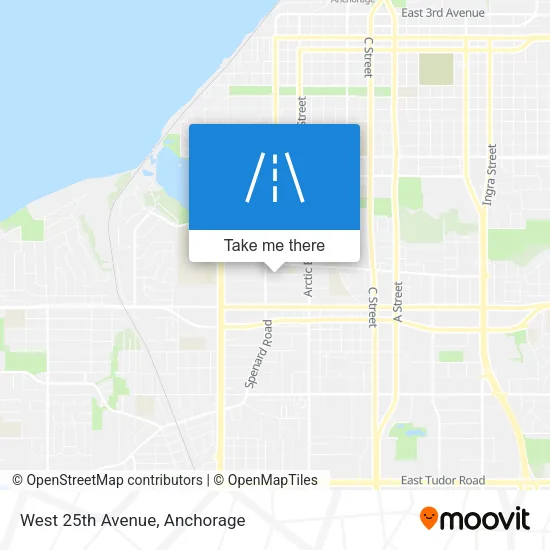 West 25th Avenue map
