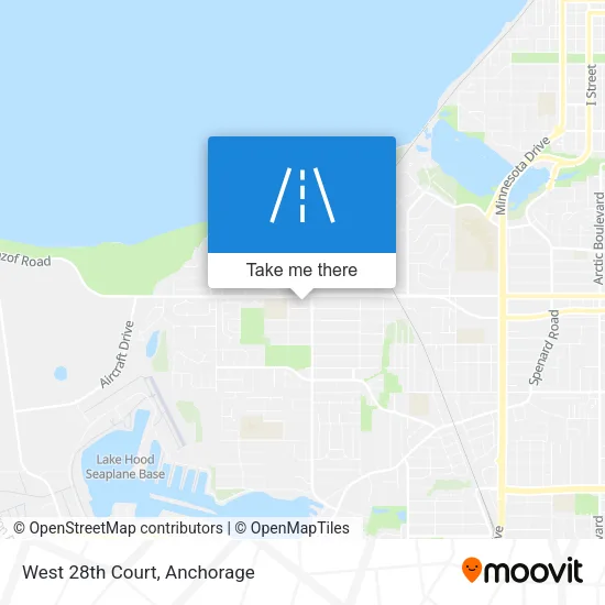 West 28th Court map