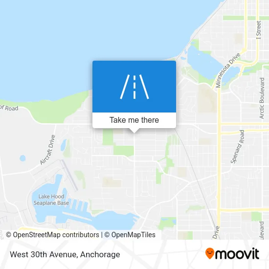 West 30th Avenue map