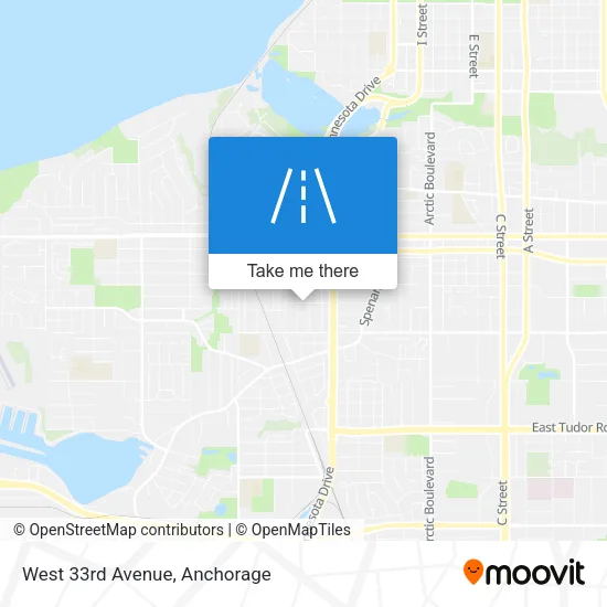 West 33rd Avenue map