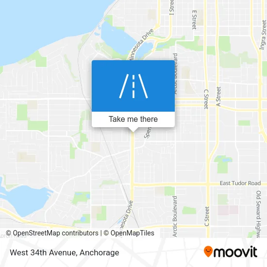 West 34th Avenue map