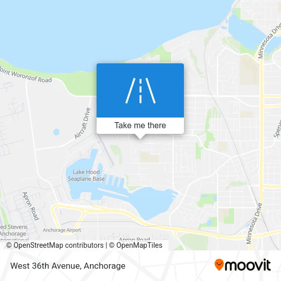 West 36th Avenue map