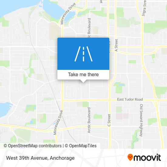 West 39th Avenue map