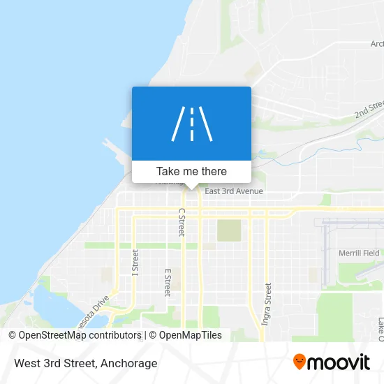 West 3rd Street map