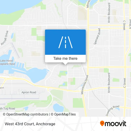 West 43rd Court map