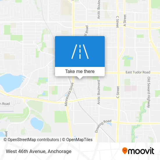 West 46th Avenue map