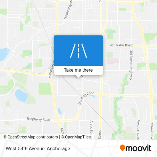 West 54th Avenue map