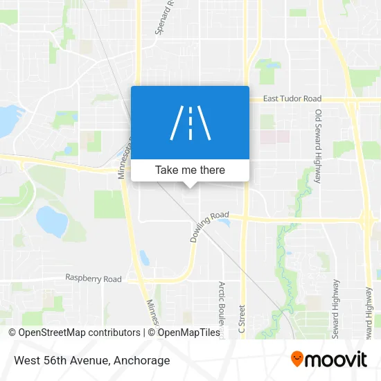 West 56th Avenue map