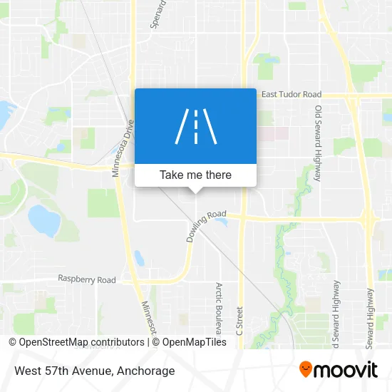 West 57th Avenue map