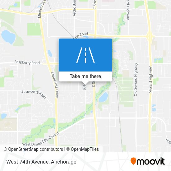 West 74th Avenue map