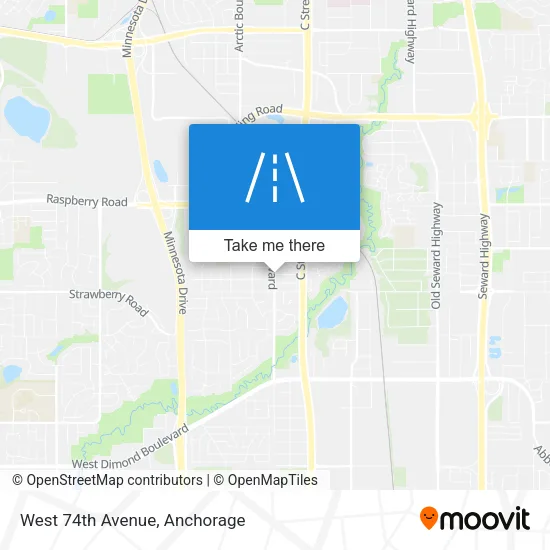 West 74th Avenue map