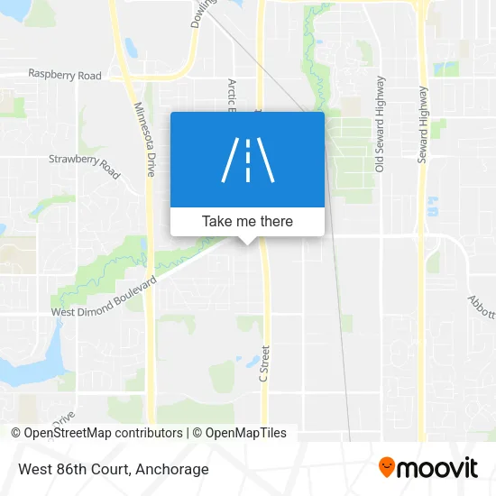 West 86th Court map