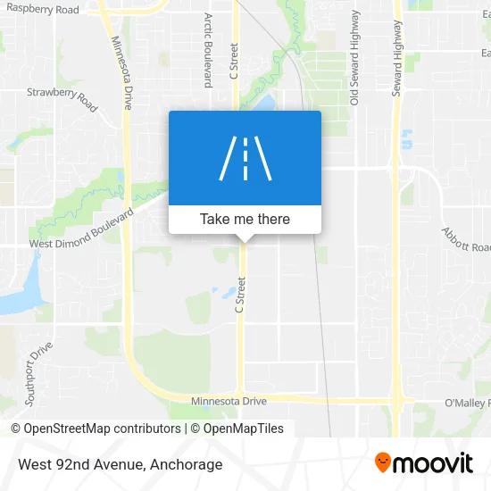West 92nd Avenue map