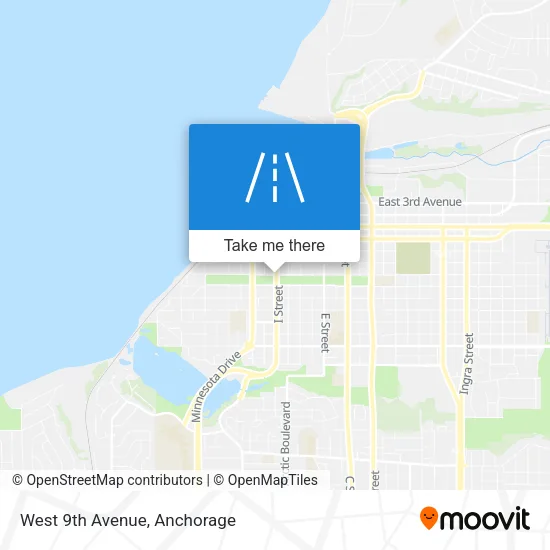 West 9th Avenue map