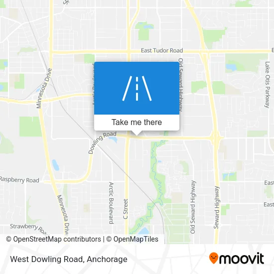 West Dowling Road map
