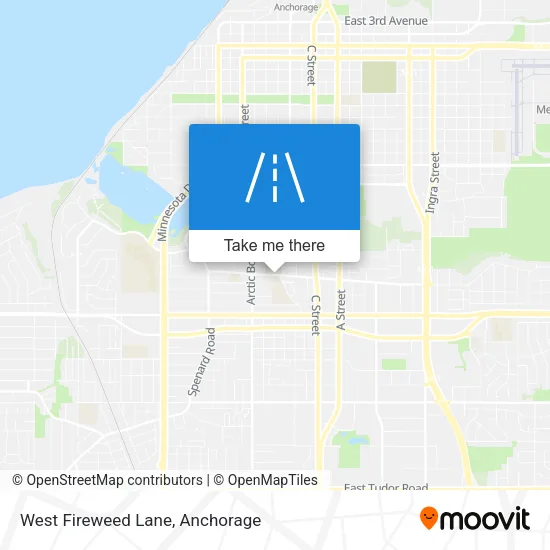 West Fireweed Lane map