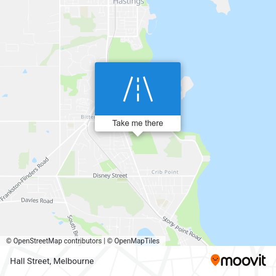 Hall Street map