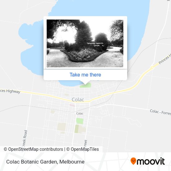 Colac Botanic Garden map