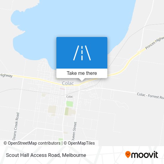 Scout Hall Access Road map