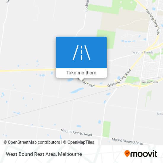 West Bound Rest Area map