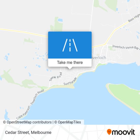 Cedar Street map