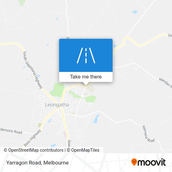 Yarragon Road map