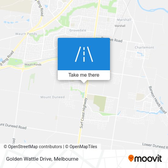 Golden Wattle Drive map