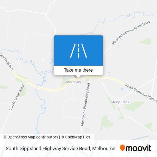 South Gippsland Highway Service Road map