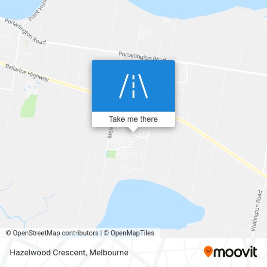 Hazelwood Crescent map