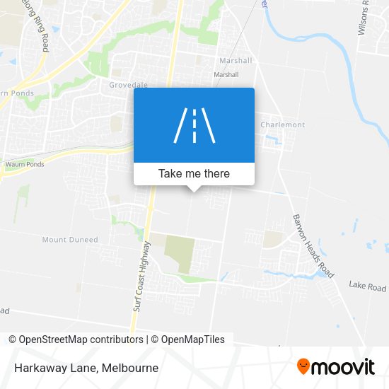 Harkaway Lane map