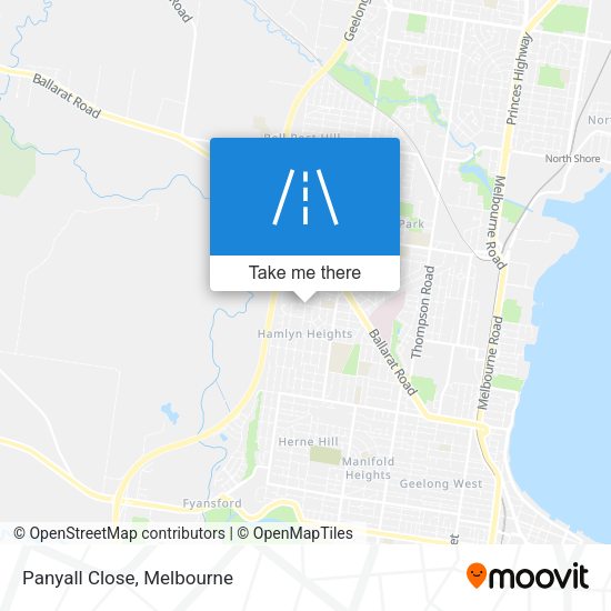 Panyall Close map