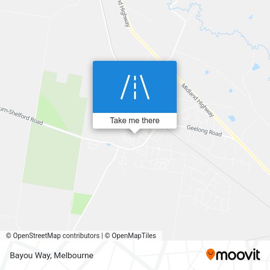 Bayou Way map