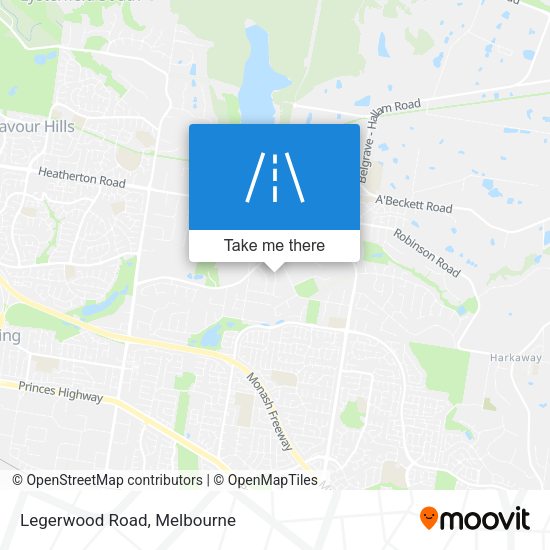 Legerwood Road map