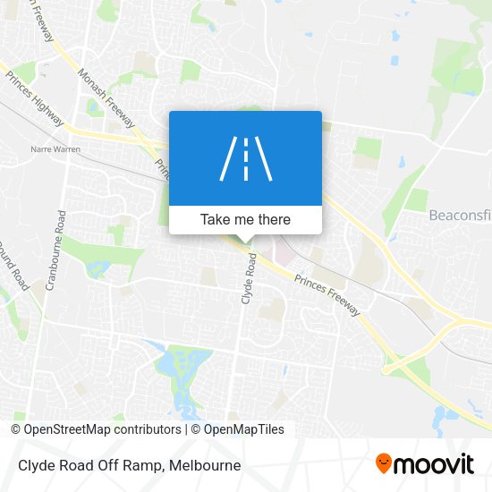 Clyde Road Off Ramp map