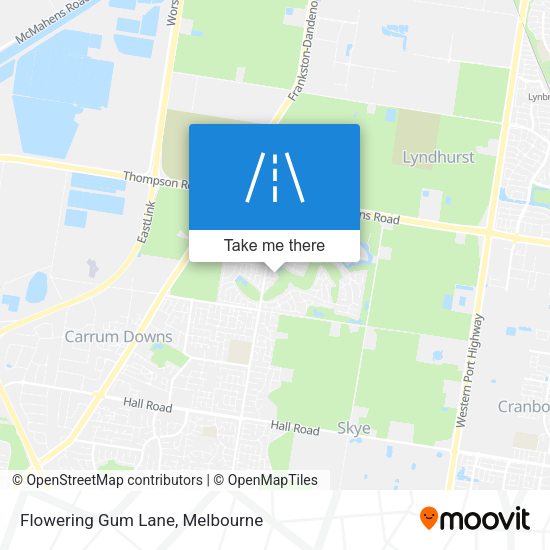 Flowering Gum Lane map