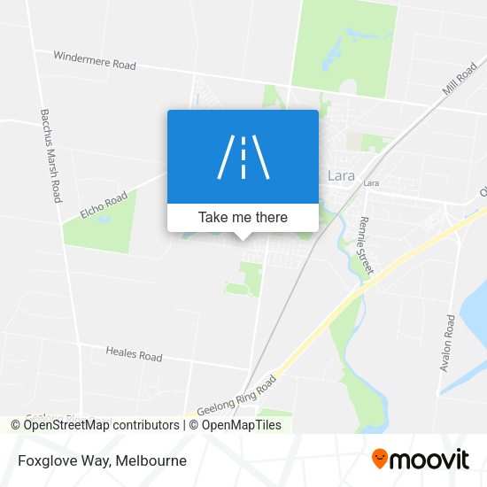 Foxglove Way map