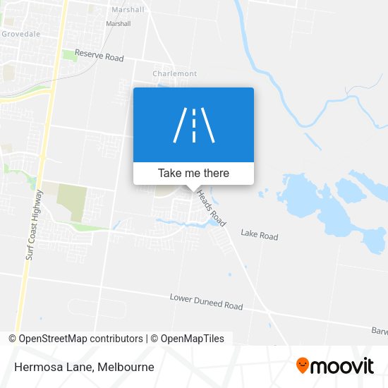 Hermosa Lane map
